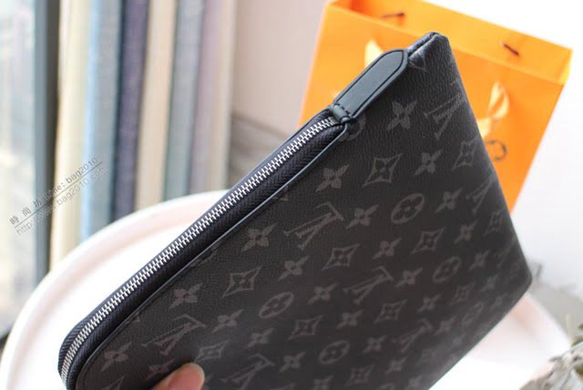 lv手包 ETUI VOYAGE收納袋 M43442 lv黑花手拿包  lvqb1761